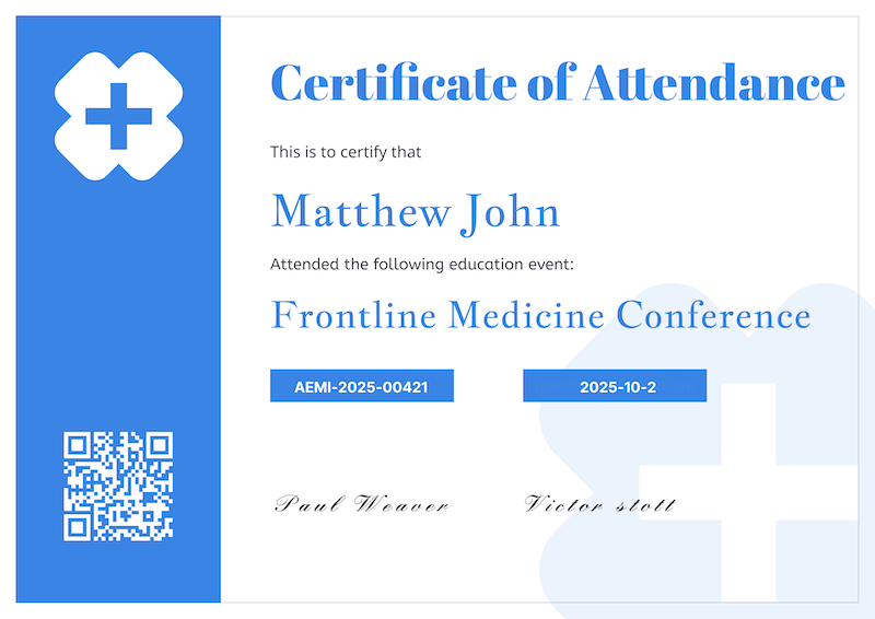 CPD CME CEU Certificate Generator — automated, verifiable, audit-ready